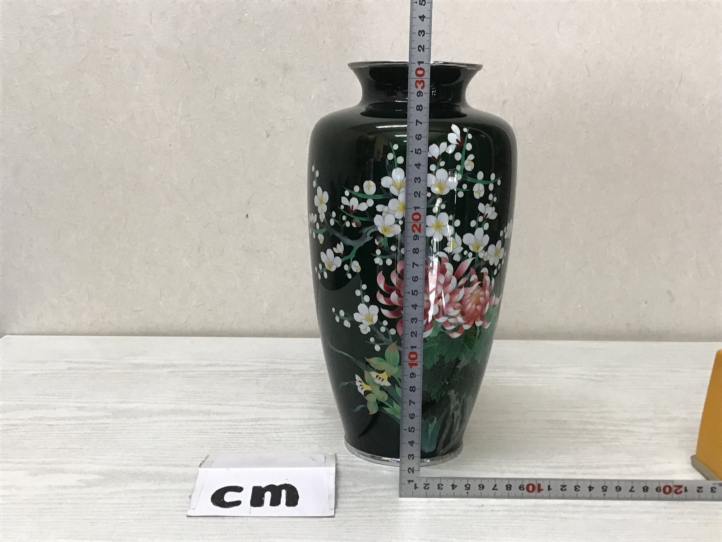 Y2696 FLOWER VASE Ando Cloisonne Japan vintage antique ikebana interior decor