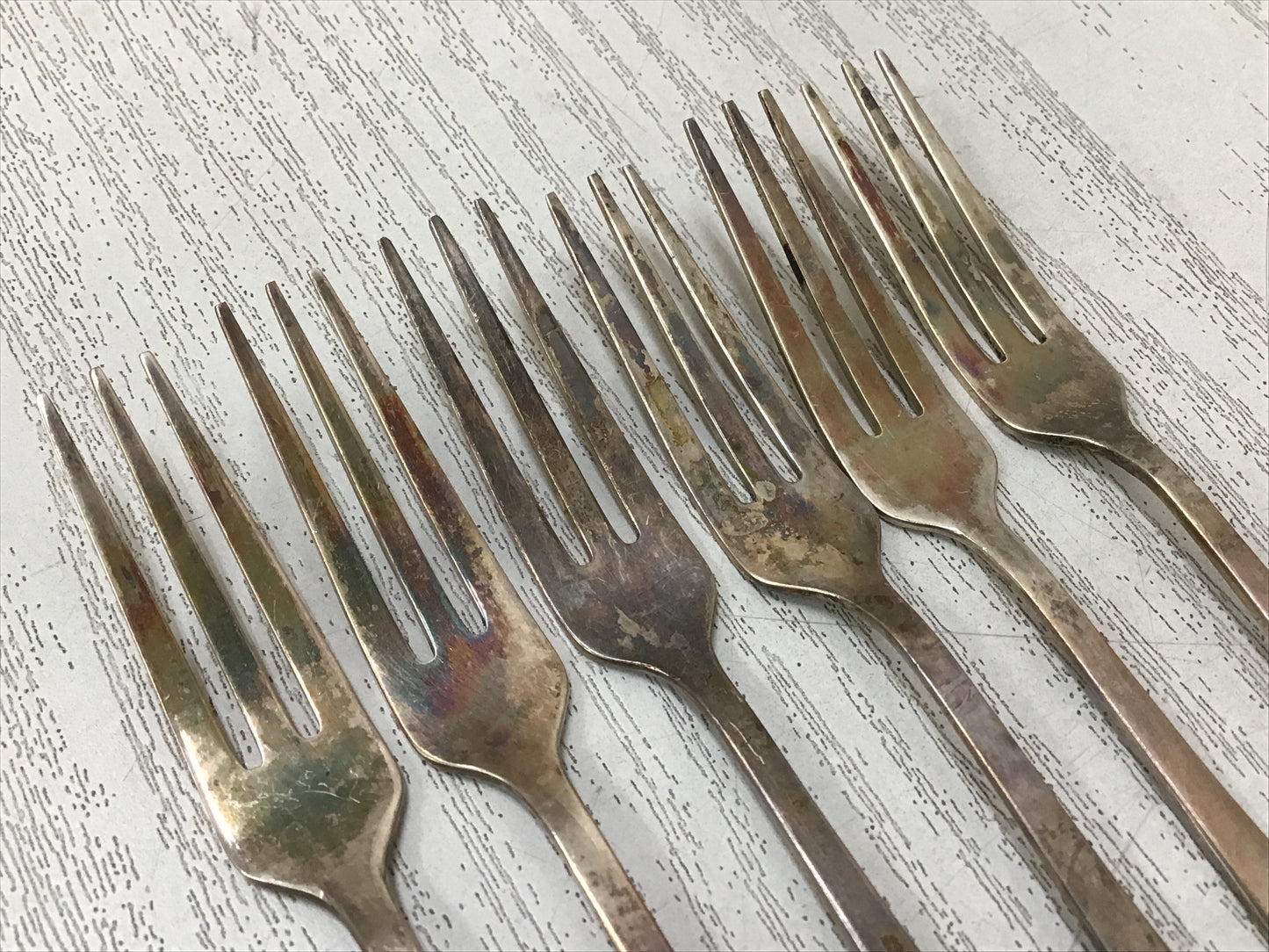 Y2706 CUTLERY Silver Fork Set of 6 box Japanese antique vintage food tableware