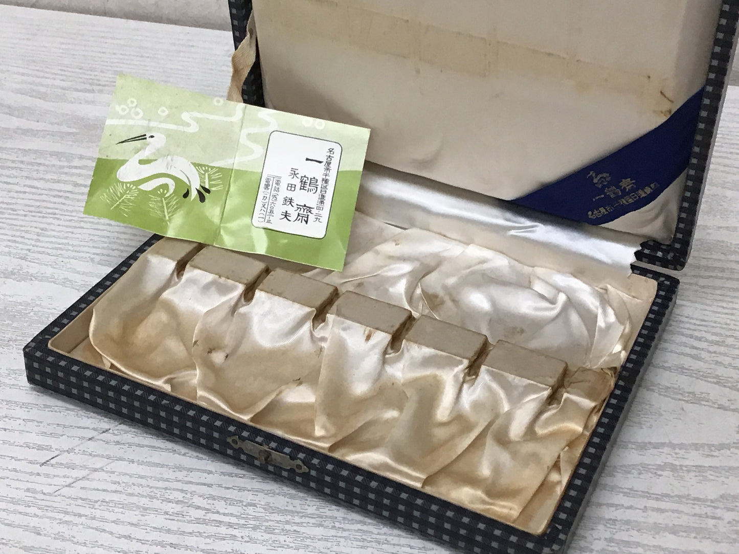 Y2710 CUTLERY Silver Spoon Set of 6 box Japanese antique vintage food tableware