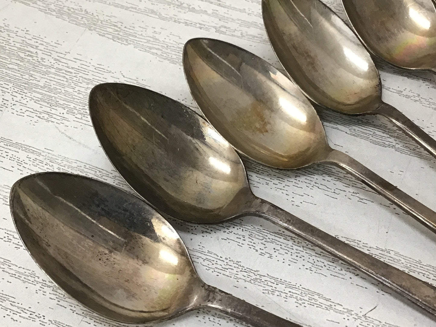 Y2710 CUTLERY Silver Spoon Set of 6 box Japanese antique vintage food tableware