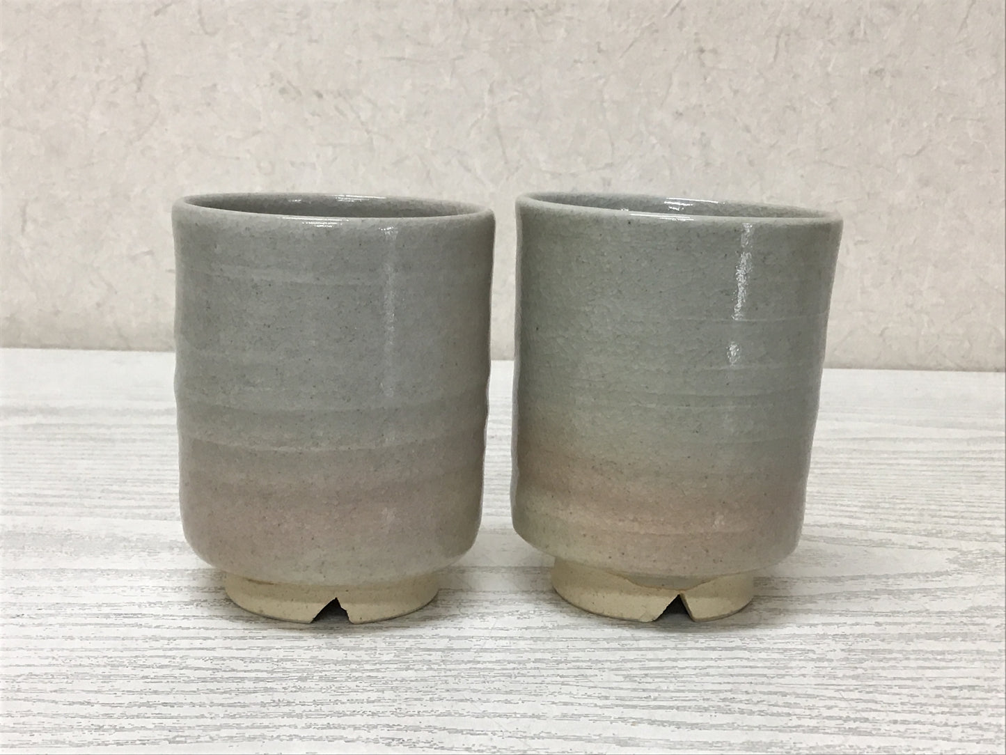 Y2726 YUNOMI Hagi-ware Cup signed box Japanese pottery antique vintage tableware