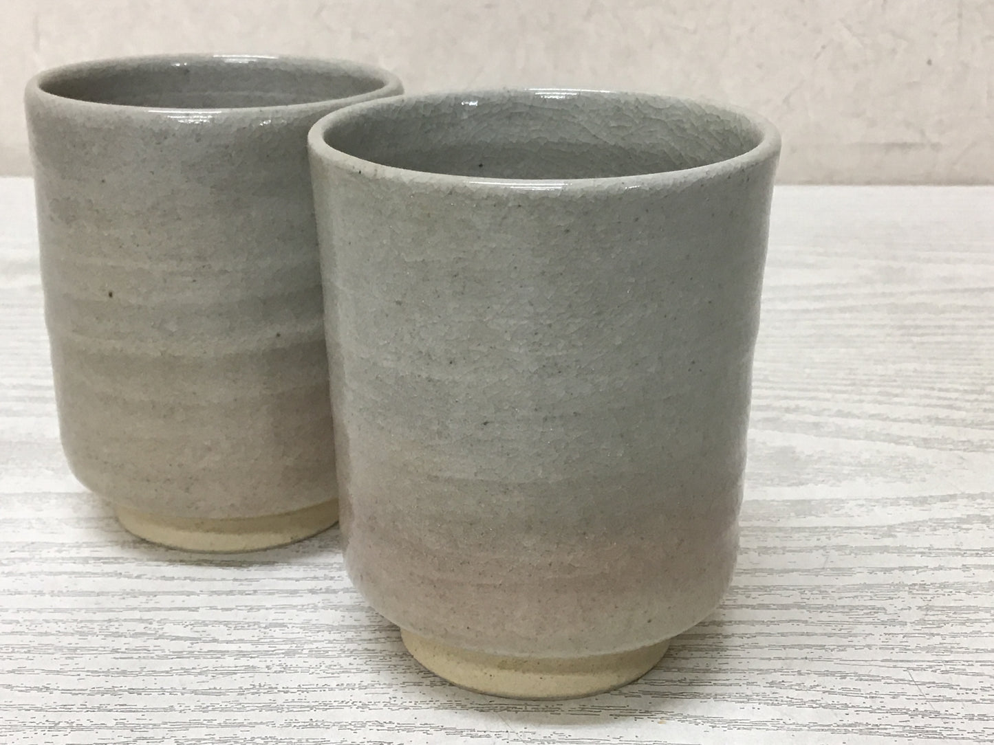 Y2726 YUNOMI Hagi-ware Cup signed box Japanese pottery antique vintage tableware