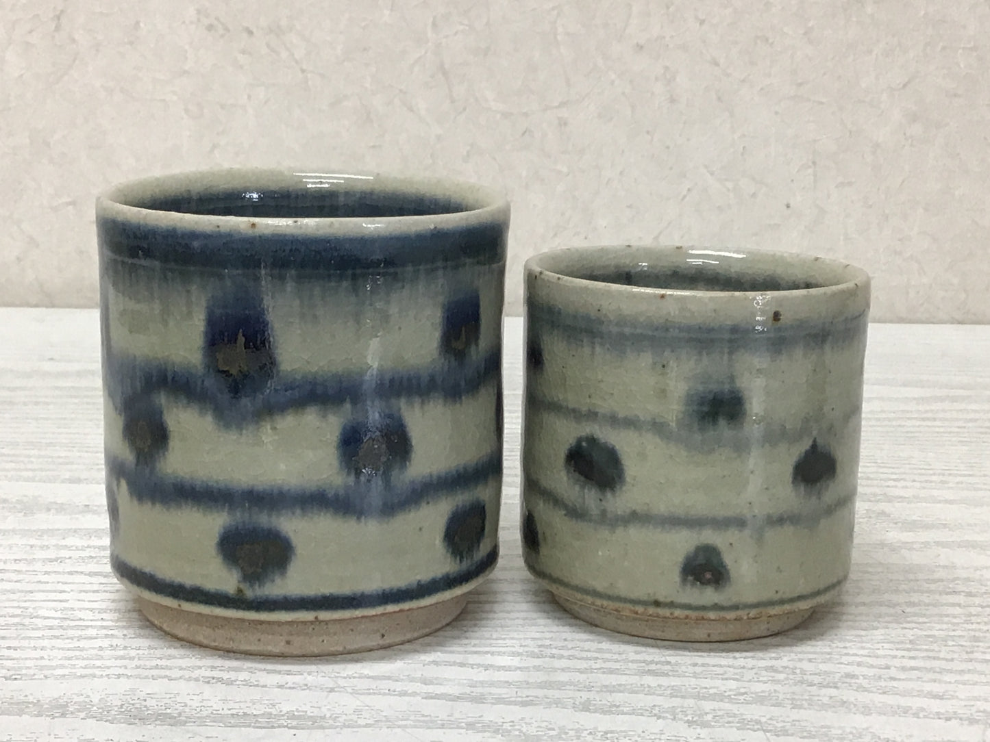 Y2730 YUNOMI Seto-ware cup signed box Japanese pottery antique vintage tableware