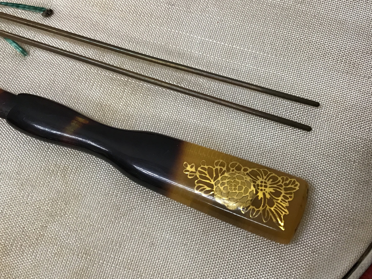 Y2775 KOUGAI  Hair dressing tools 2 sets box Japan antique kimono vintage