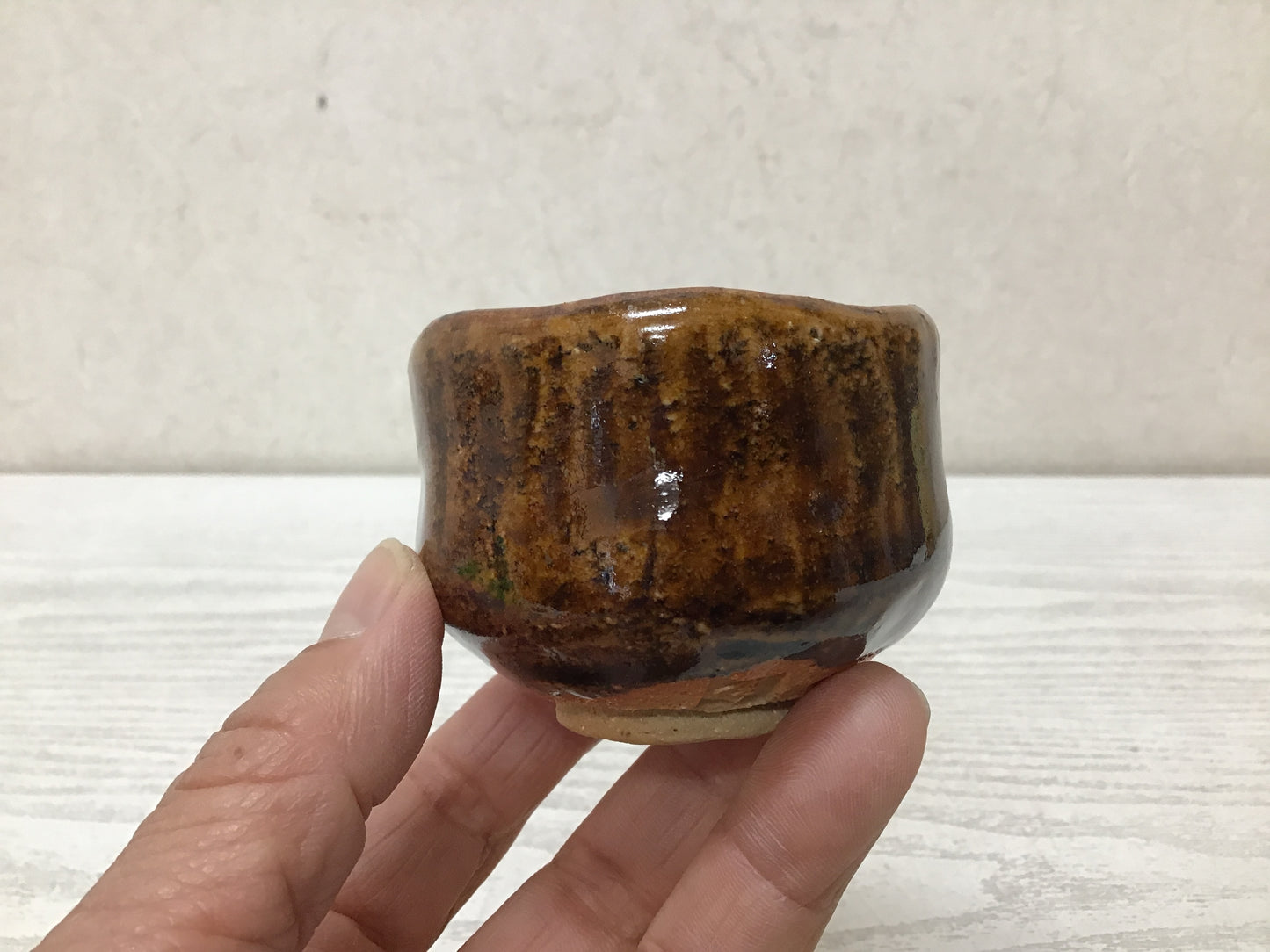 Y2791 CHAWAN Ohi-ware sake cup box 10th Toshiro Ohi Japanese bowl pottery Japan