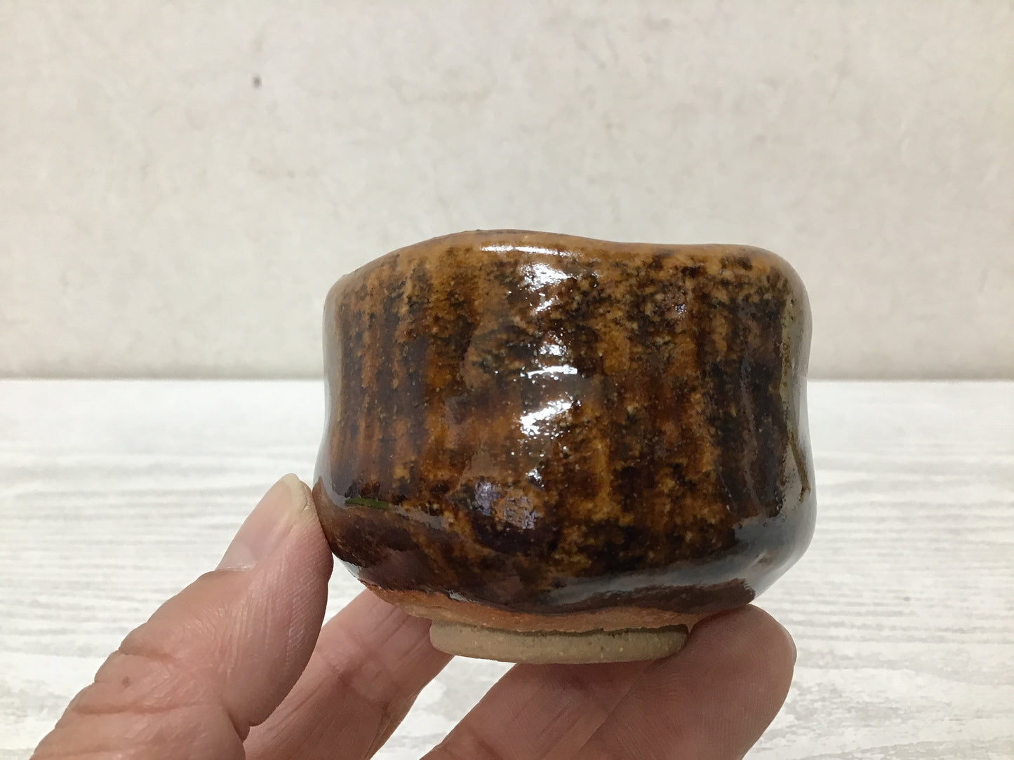 Y2791 CHAWAN Ohi-ware sake cup box 10th Toshiro Ohi Japanese bowl pottery Japan