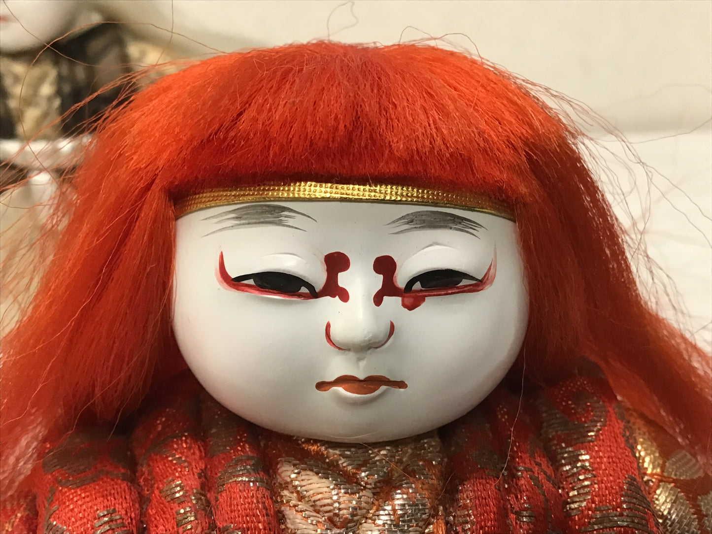 Y2816 NINGYO Kimekomi doll Renjishi kabuki figure Japanese vintage antique