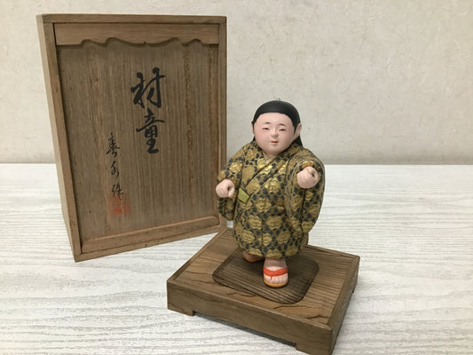 Y2818 NINGYO Kimekomi doll child box Japanese vintage antique figure figurine