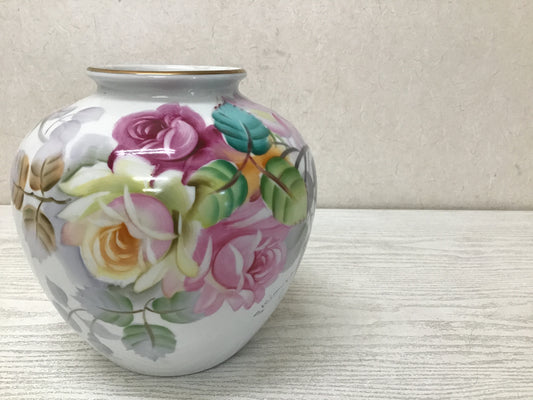 Y2847 FLOWER VASE Noritake hand-painted signed Japan ikebana home decor interior