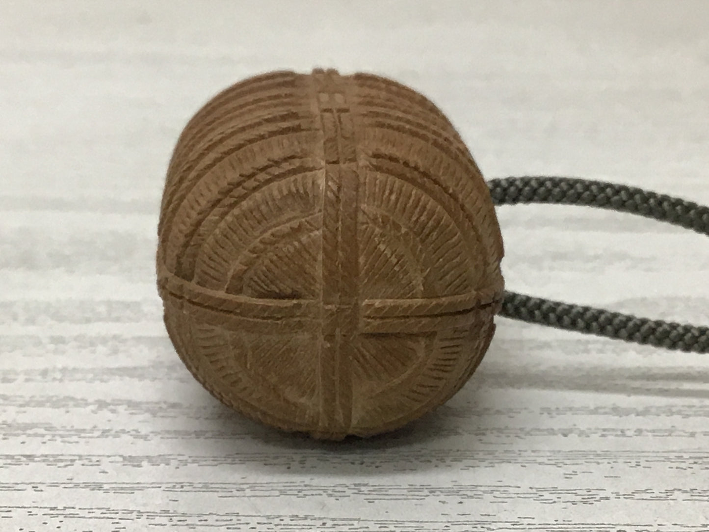 Y2870 NETSUKE Bale Mouse wood carving Japan antique vintage accessory toggle