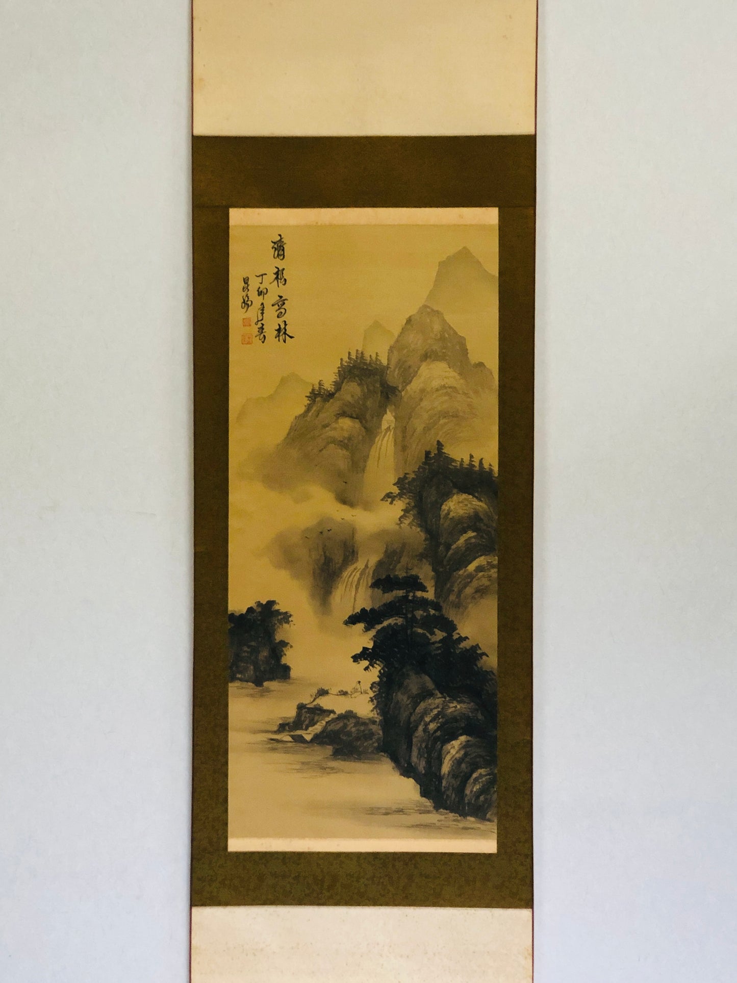 Y2918 KAKEJIKU Landscape signed China hanging scroll wall decor home interior