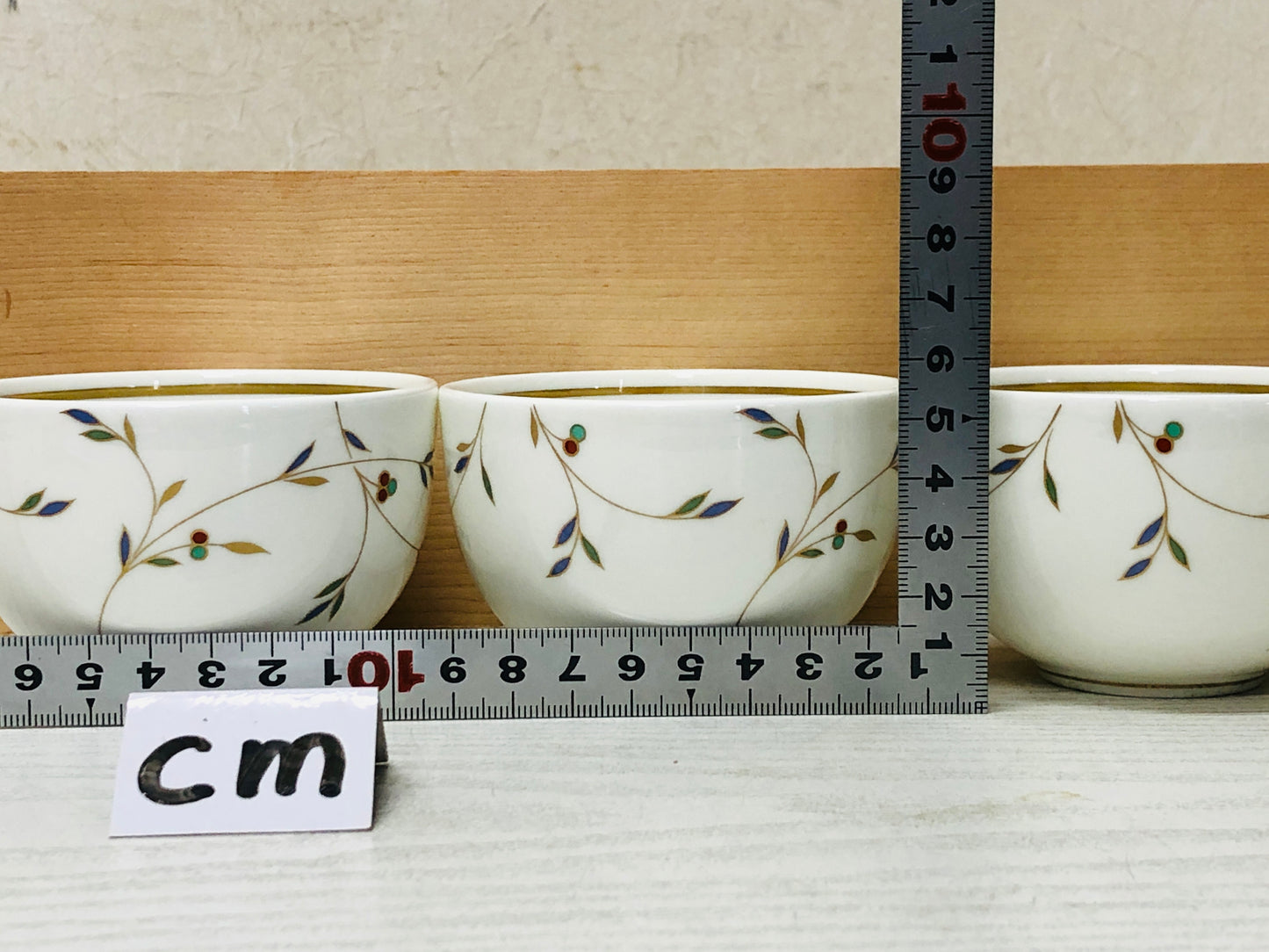 Y2967 YUNOMI Narumi Touki cup signed box Japanese tea bowl pottery antique