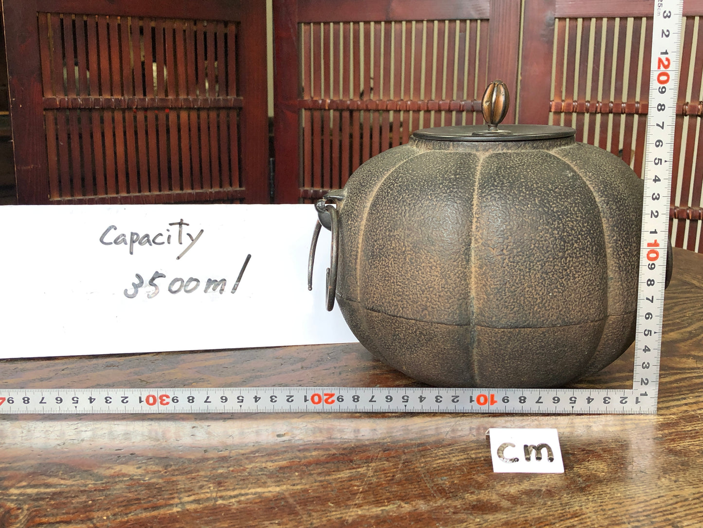 Y3072 CHAGAMA Iron Pumpkin water pot container Japanese Tea Ceremony teapot