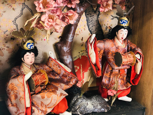 Y3105 NINGYO Japanese Doll Case figure figurine statue Japan vintage antique