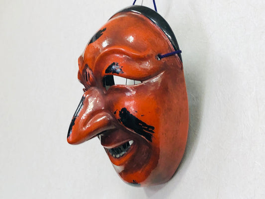 Y3117 MASK Gagaku court music men Chikyu Japan vintage antique dance drama