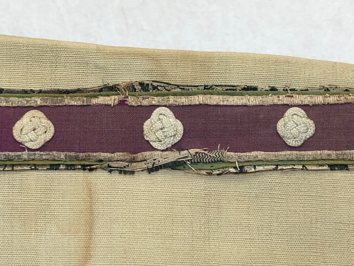 Y3145 JINBAORI Samurai Vest family crest embroidery Sengoku period Japan antique