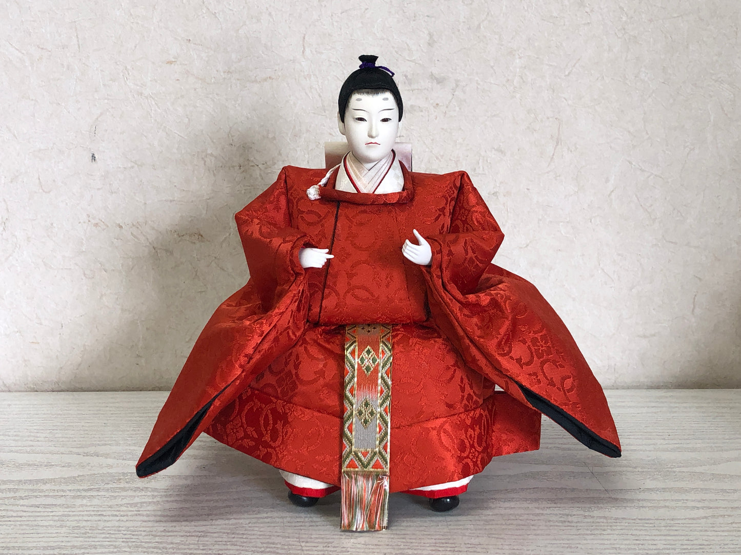 Y3159 HINA DOLL Ministers Left Right guard figure figurine Japan antique vintage