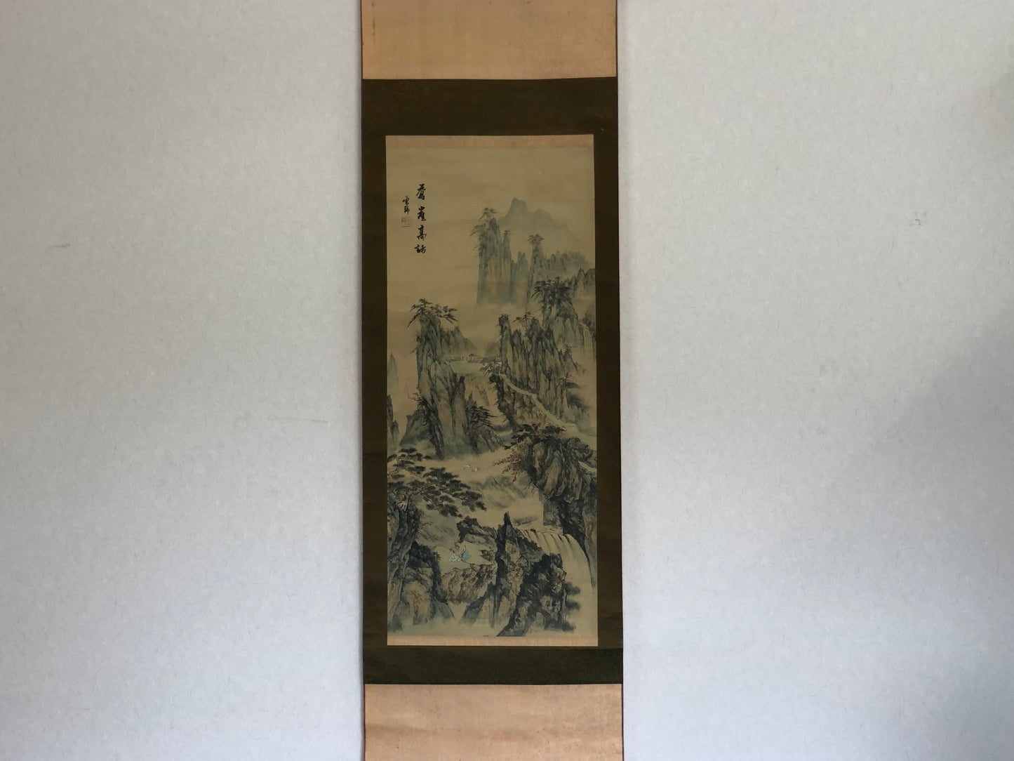 Y3195 KAKEJIKU Landscape signed China hanging scroll wall decor interior