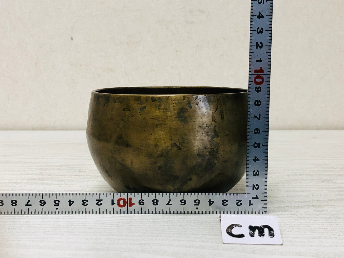 Y3272 KENSUI old bronze water pot container Japanese Tea Ceremony antique Japan