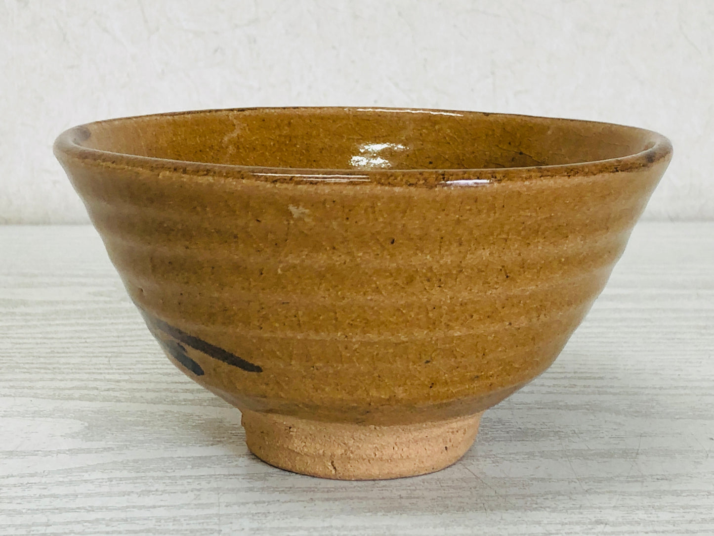 Y3314 CHAWAN Karatsu-ware picture signed box Japan tea ceremony bowl antique