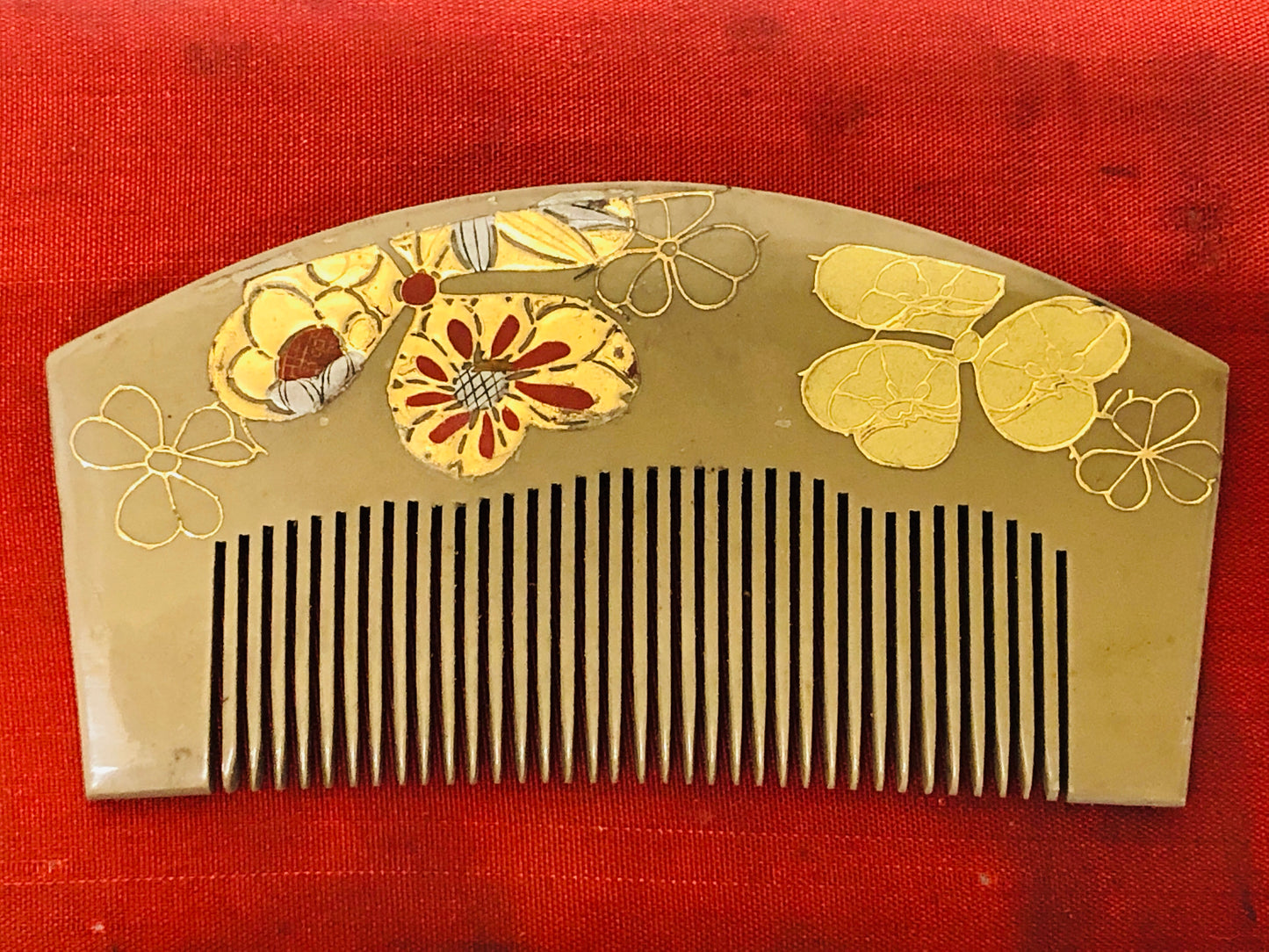 Y3383 KOUGAI  Makie Comb Hairpin hair dressing tools box Japan kimono accessory