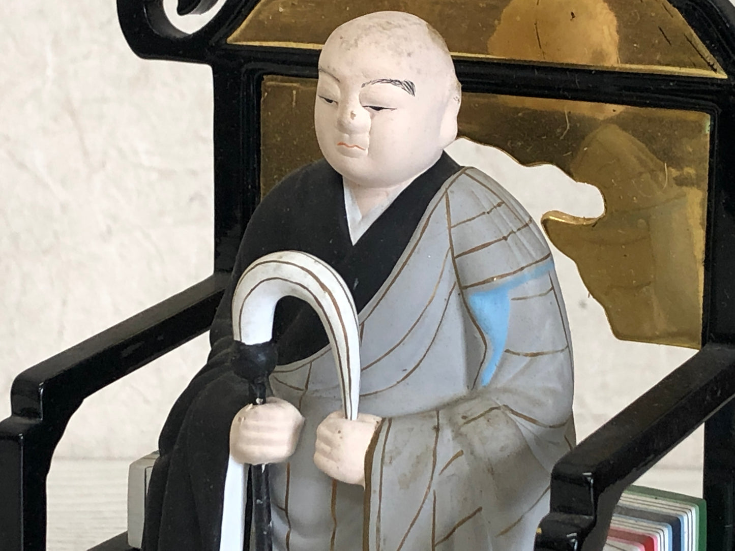Y3468 STATUE sitting Buddha figure figurine Japan antique vintage Buddhism