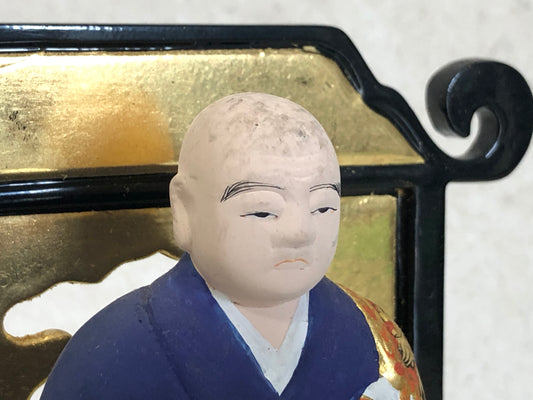 Y3470 STATUE sitting Buddha figure extreme color Japan antique vintage Buddhism