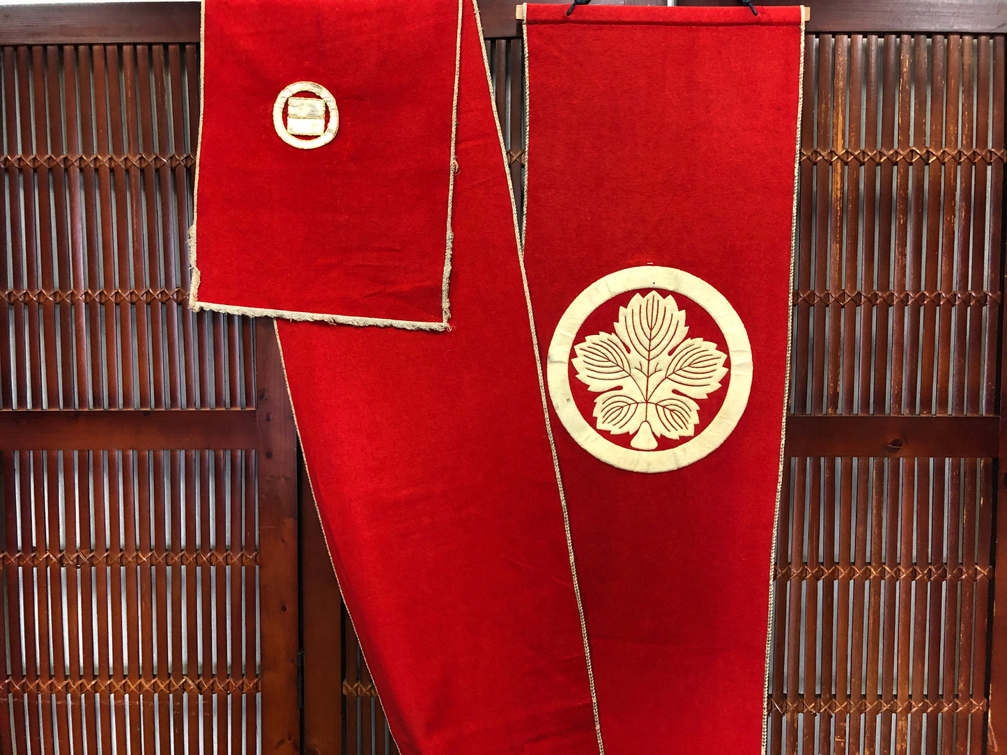 Y3505 Tapestry Family Crest camp enclosure hanging curtain Japan antique samurai