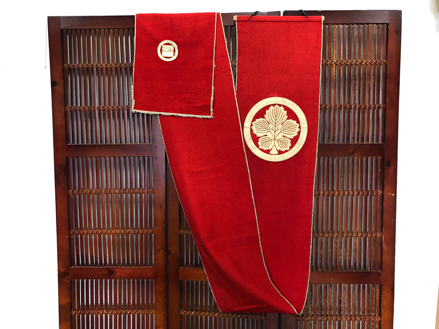 Y3505 Tapestry Family Crest camp enclosure hanging curtain Japan antique samurai