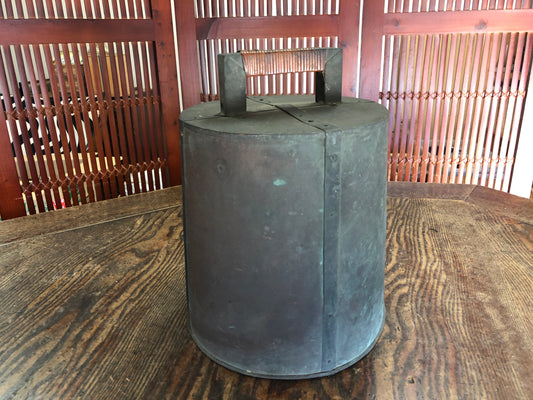 Y3548 GANDOU Copper Portable Lamp lantern Edo period Japan antique vintage