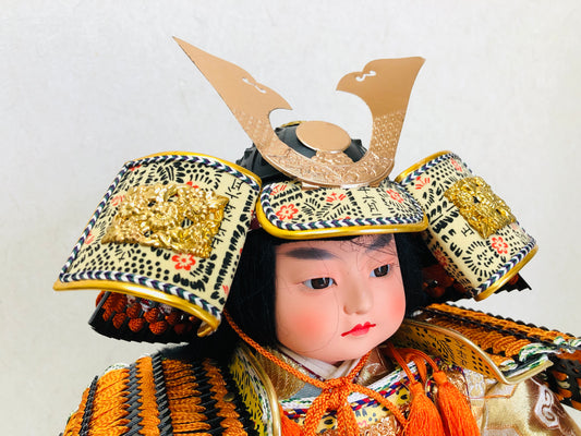 Y3587 NINGYO Samurai Doll figure May Boy's Festival Japanese vintage antique