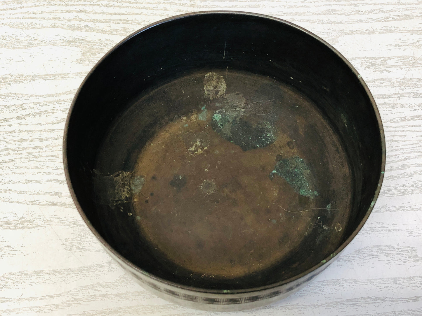 Y3702 KENSUI Copper water pot Kaminarimon Japanese Tea Ceremony antique Japan