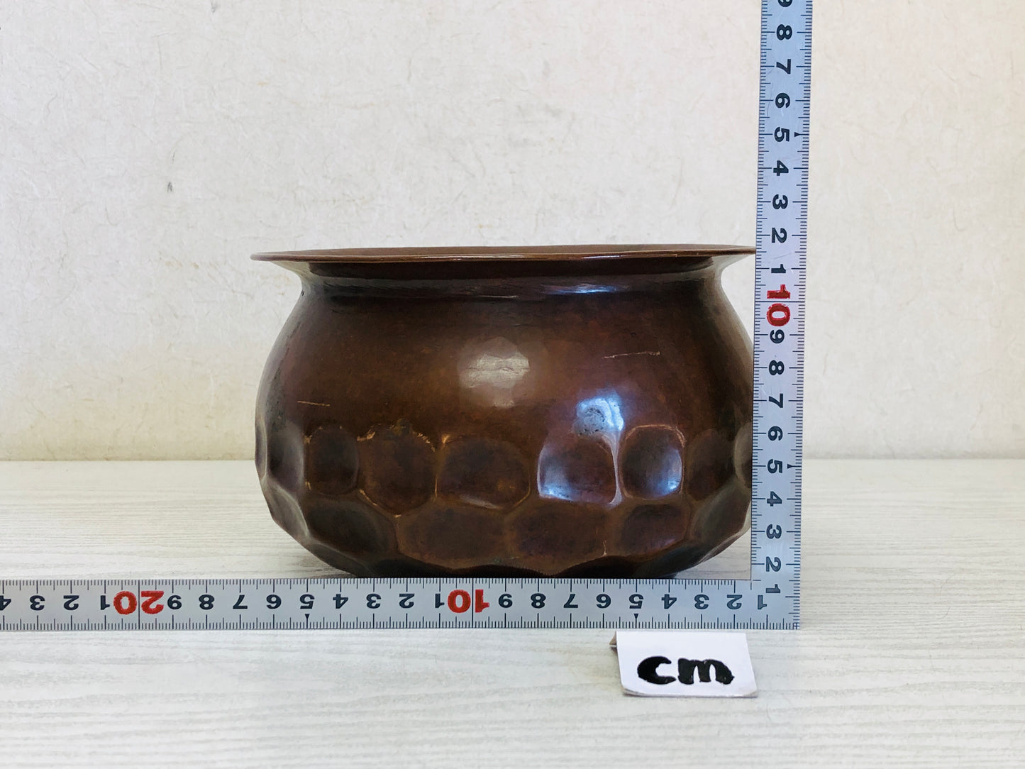 Y3703 KENSUI Copper water pot Hishigi type Japanese Tea Ceremony antique Japan