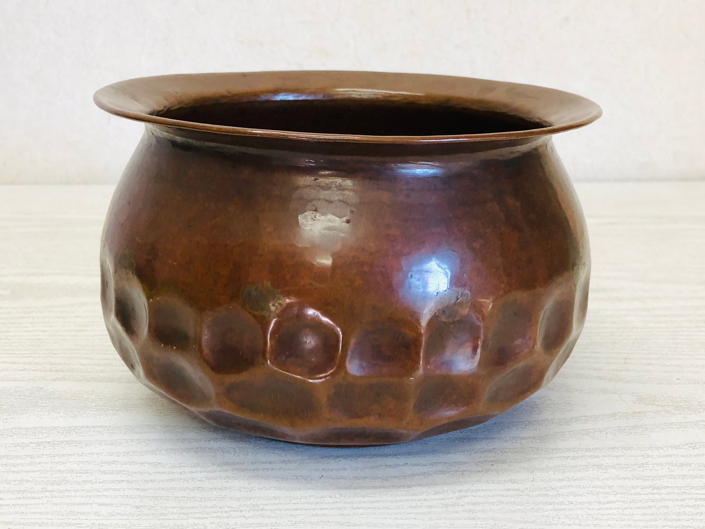 Y3703 KENSUI Copper water pot Hishigi type Japanese Tea Ceremony antique Japan