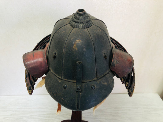 Y3731 KABUTO 8 seam Helmet Vermilion shikoro neck guard Japanese antique armor