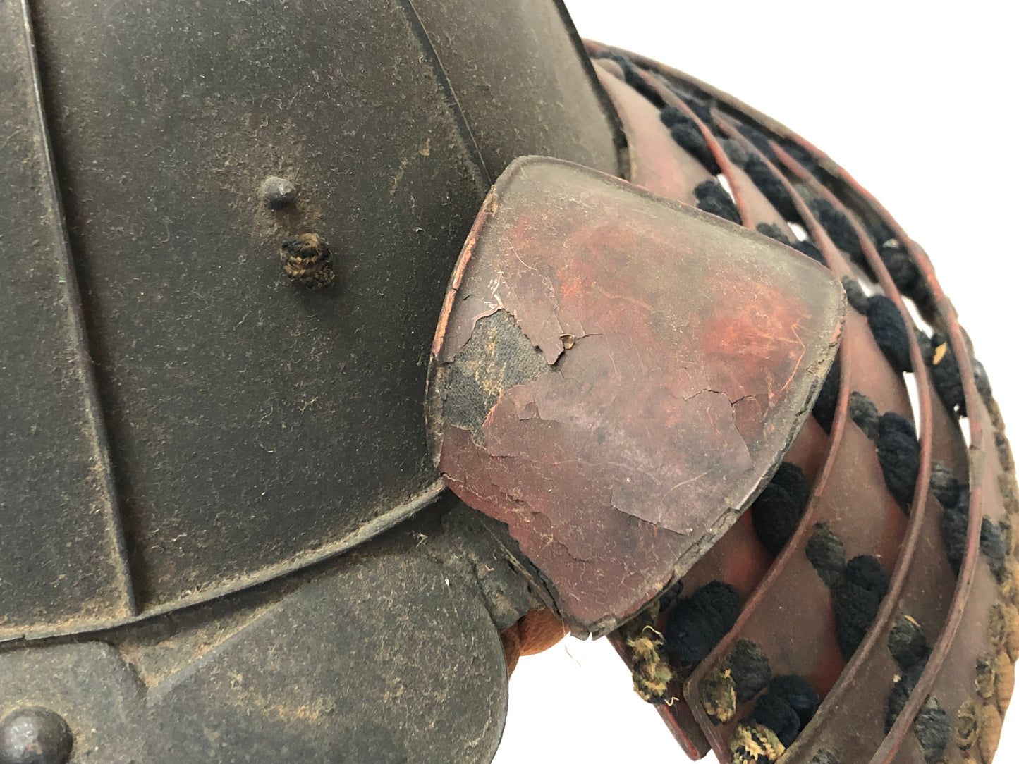 Y3731 KABUTO 8 seam Helmet Vermilion shikoro neck guard Japanese antique armor