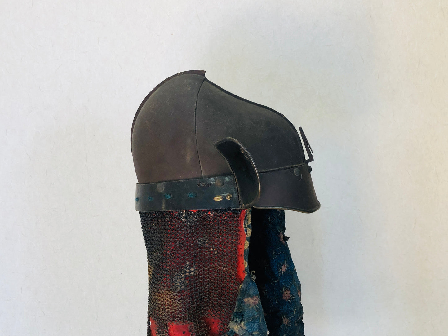 Y3732 KABUTO Peach shape Helmet chain shikoro neck guard Japanese antique armor