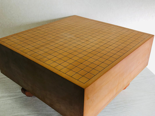 Y3768 GO wood board with legs strategy game cover case Japanese antique Japan