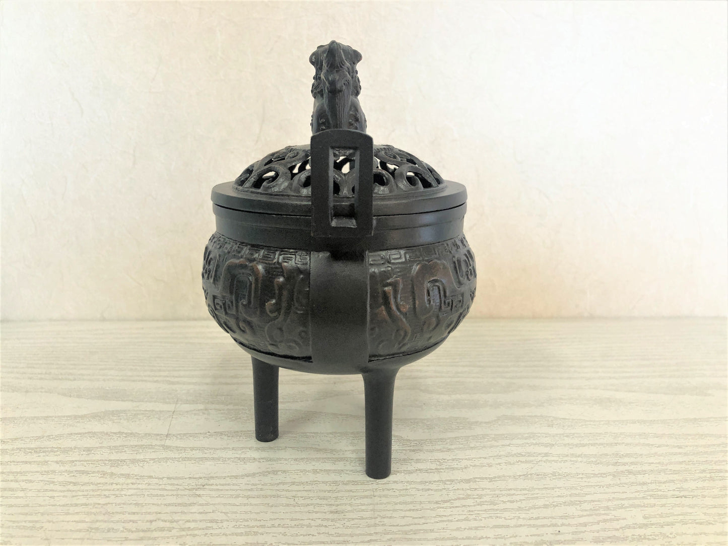 Y3785 KOURO Copper signed box Japan antique fragrance aroma incense burner