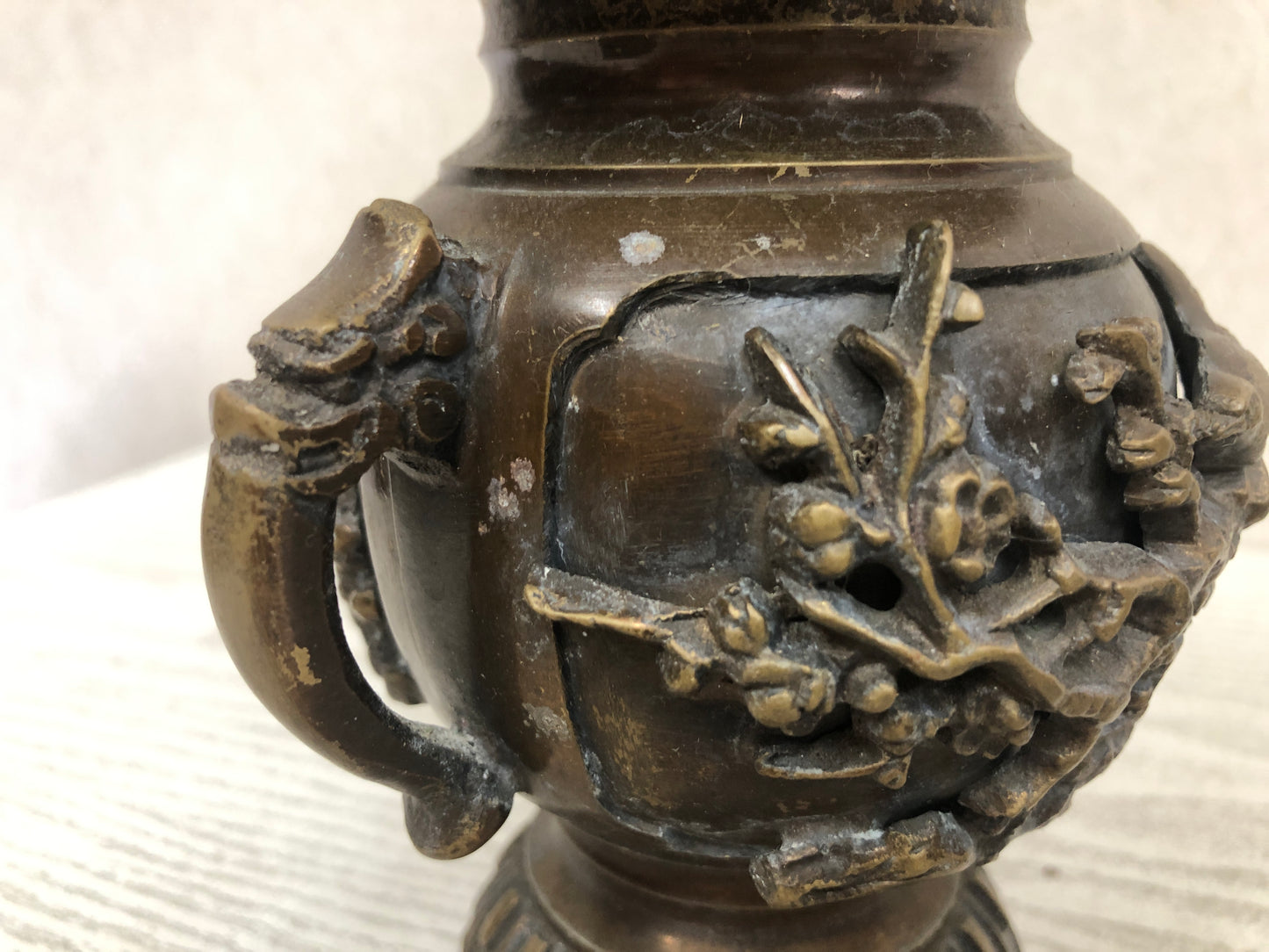 Y3823 Buddhist Altar Equipment Flower Vase pair Japan Buddhism interior antique