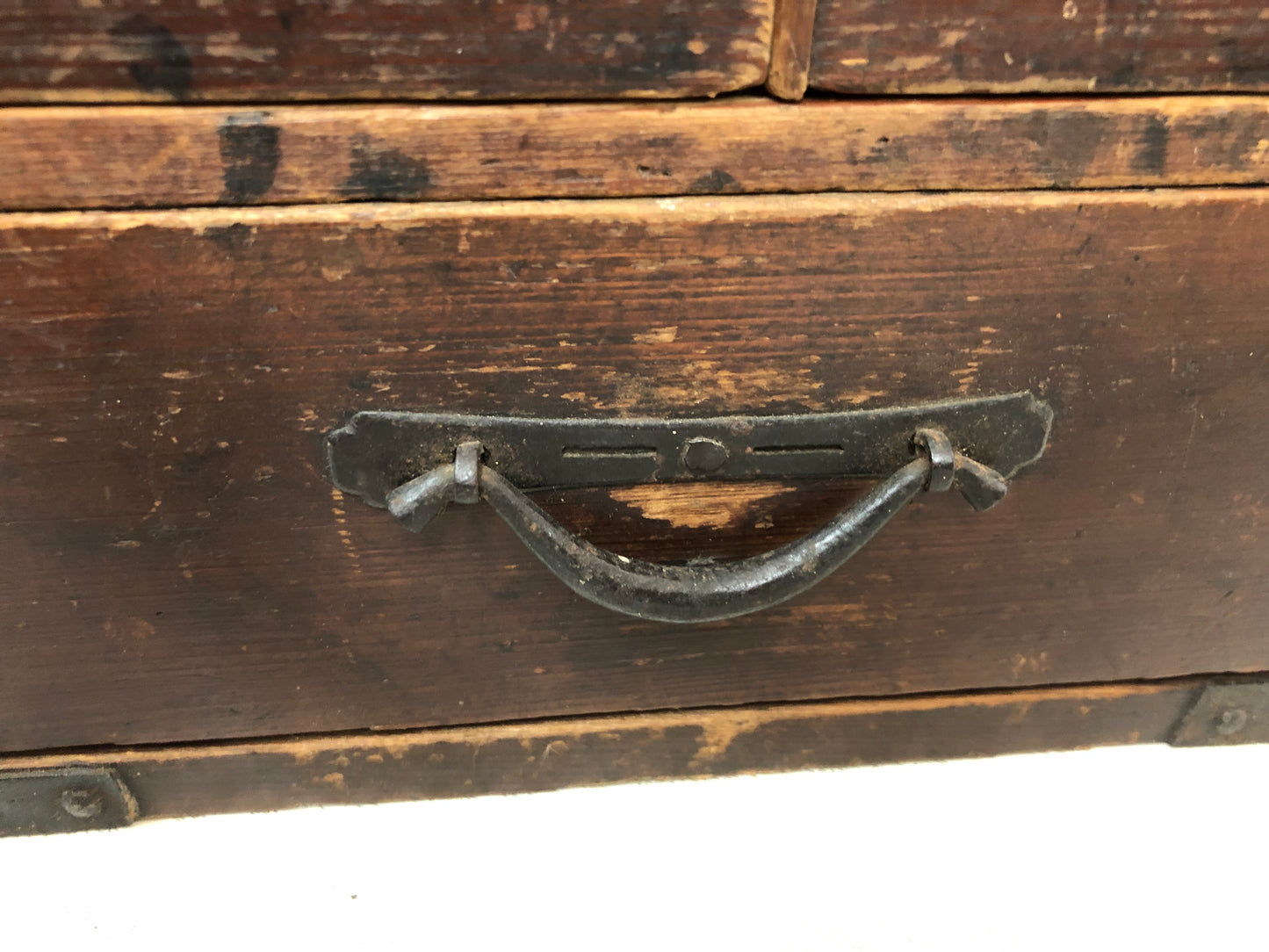 Y3854 TANSU small chest of drawers safe suzuri Japanese antique vintage storage