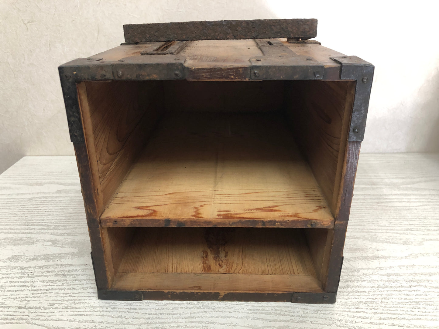 Y3854 TANSU small chest of drawers safe suzuri Japanese antique vintage storage