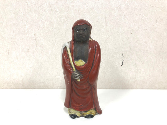 Y3946 OKIMONO Kutani-ware Daruma figure figurine Japan vintage antique interior