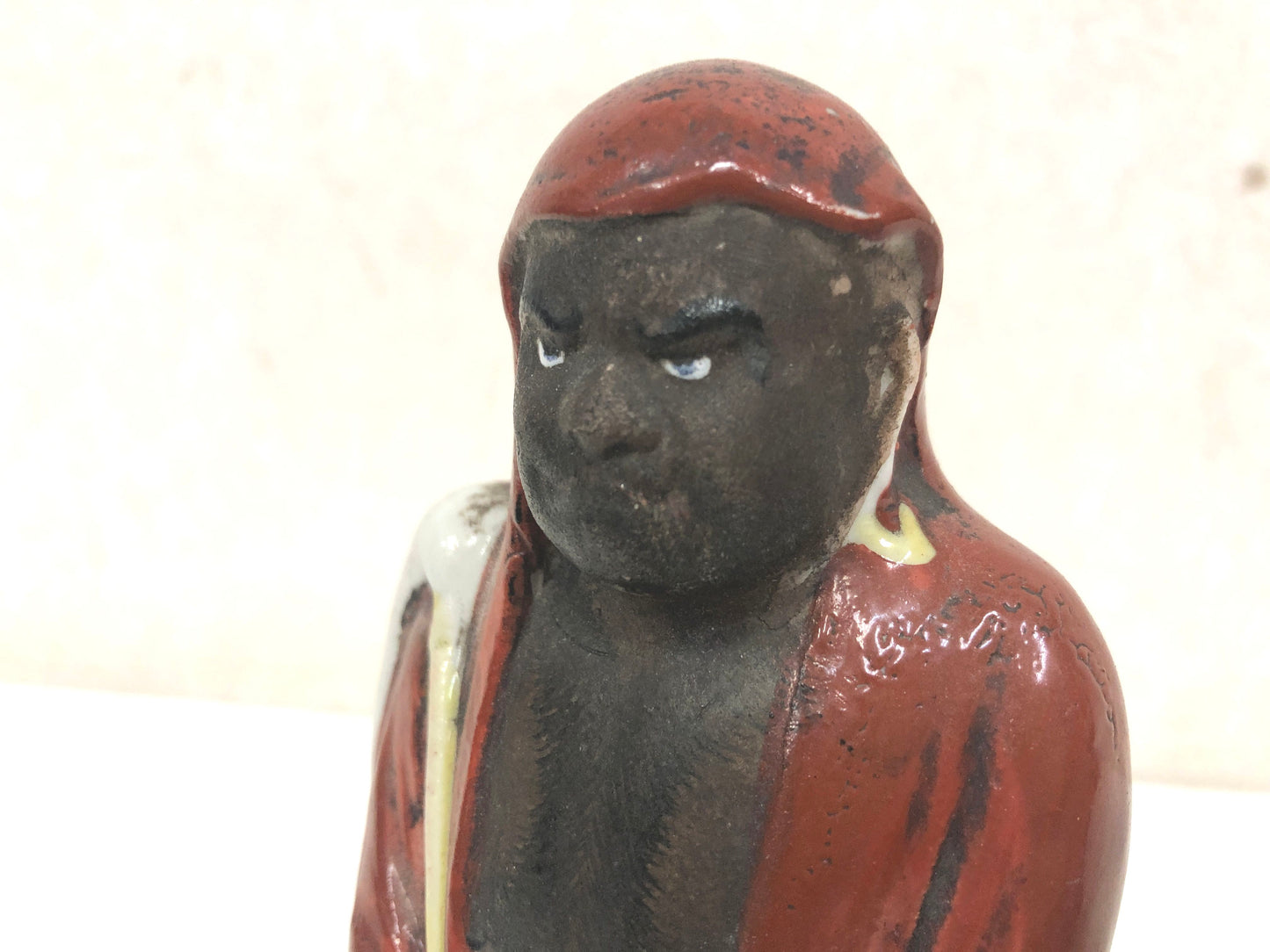 Y3946 OKIMONO Kutani-ware Daruma figure figurine Japan vintage antique interior