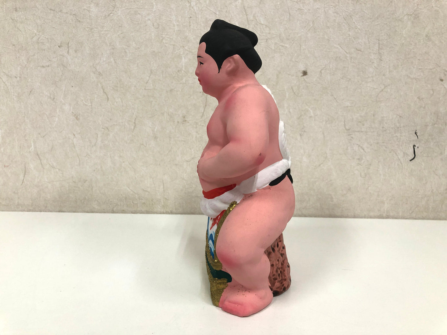 Y3949 NINGYO Sumo Wrestler Doll pottery Japan vintage figure antique interior