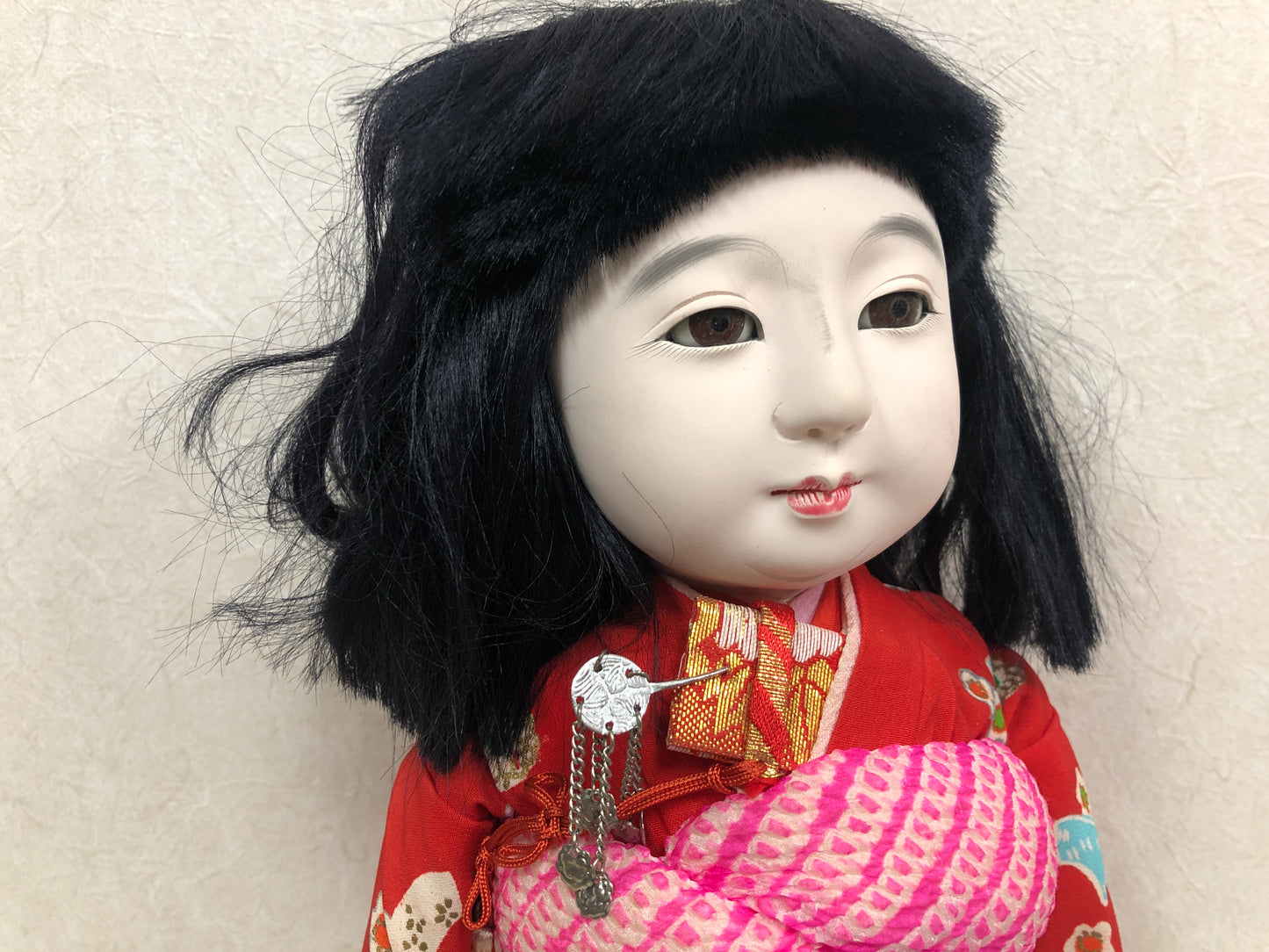 Y3952 NINGYO Ichimatsu Doll girl box Japan vintage figure antique interior decor
