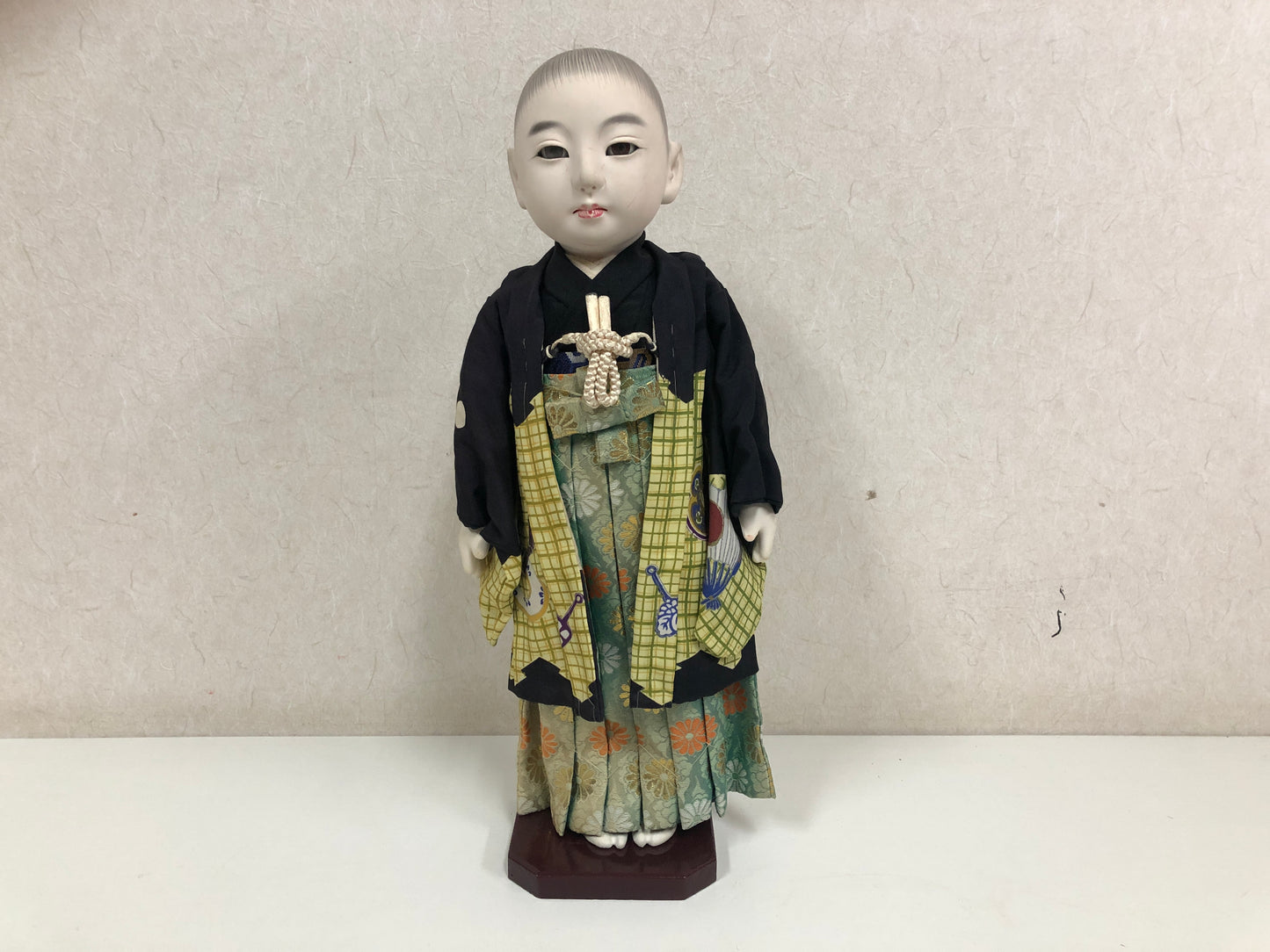 Y3953 NINGYO Ichimatsu Doll boy box Japan vintage figure antique interior decor