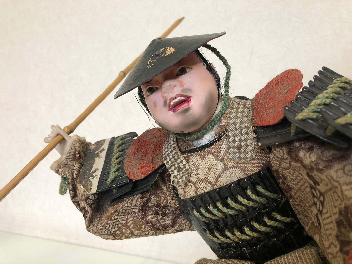 Y3954 NINGYO Samurai warrior doll Edo period Japan vintage figure antique