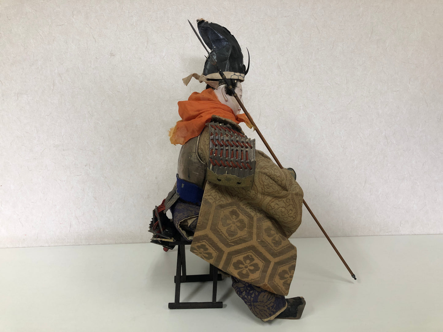 Y3955 NINGYO Samurai warrior doll Edo period Japan vintage figure antique