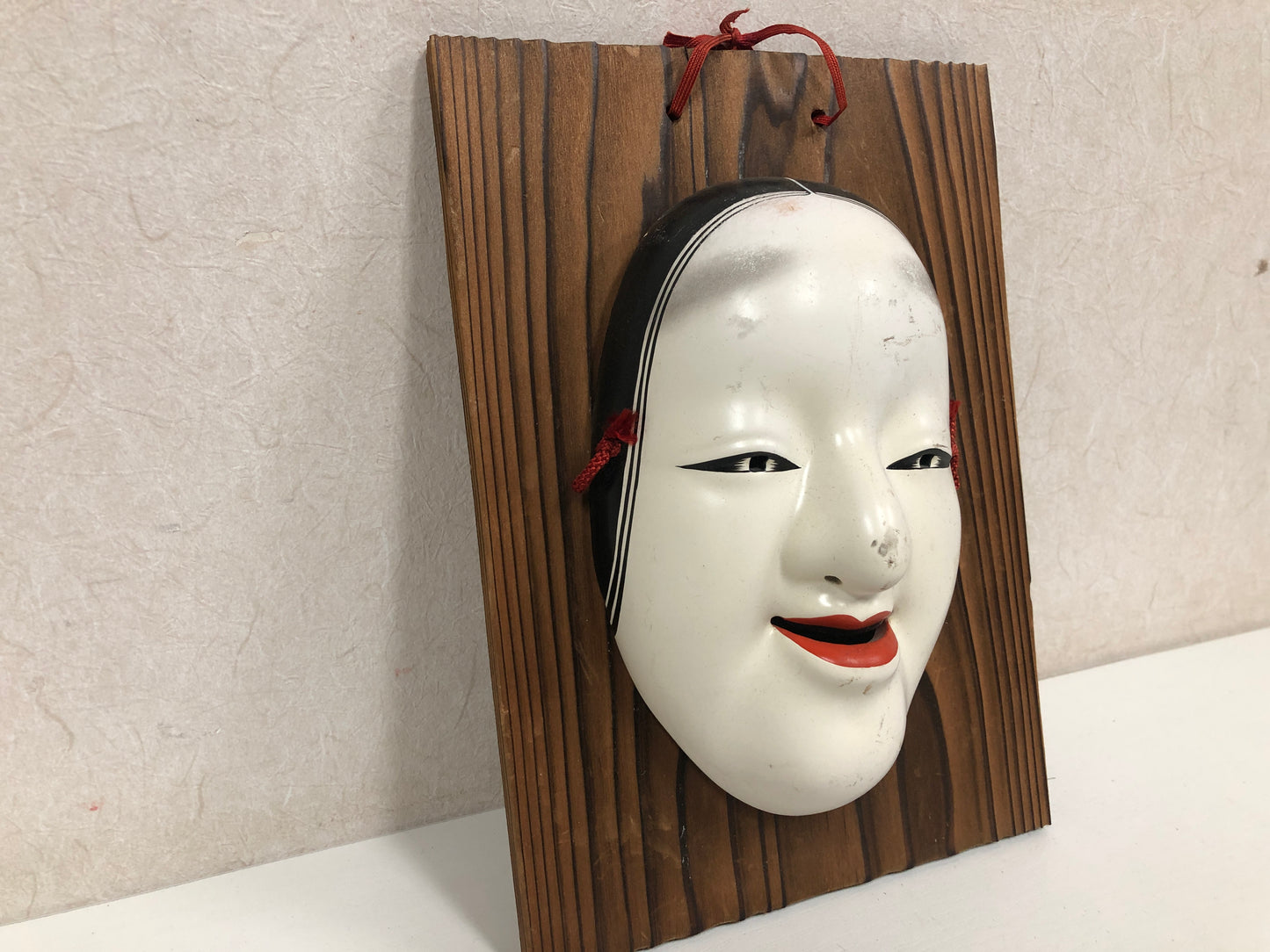 Y3963 NOH MASK ko-omote young girl wall decor Japanese antique omen vintage